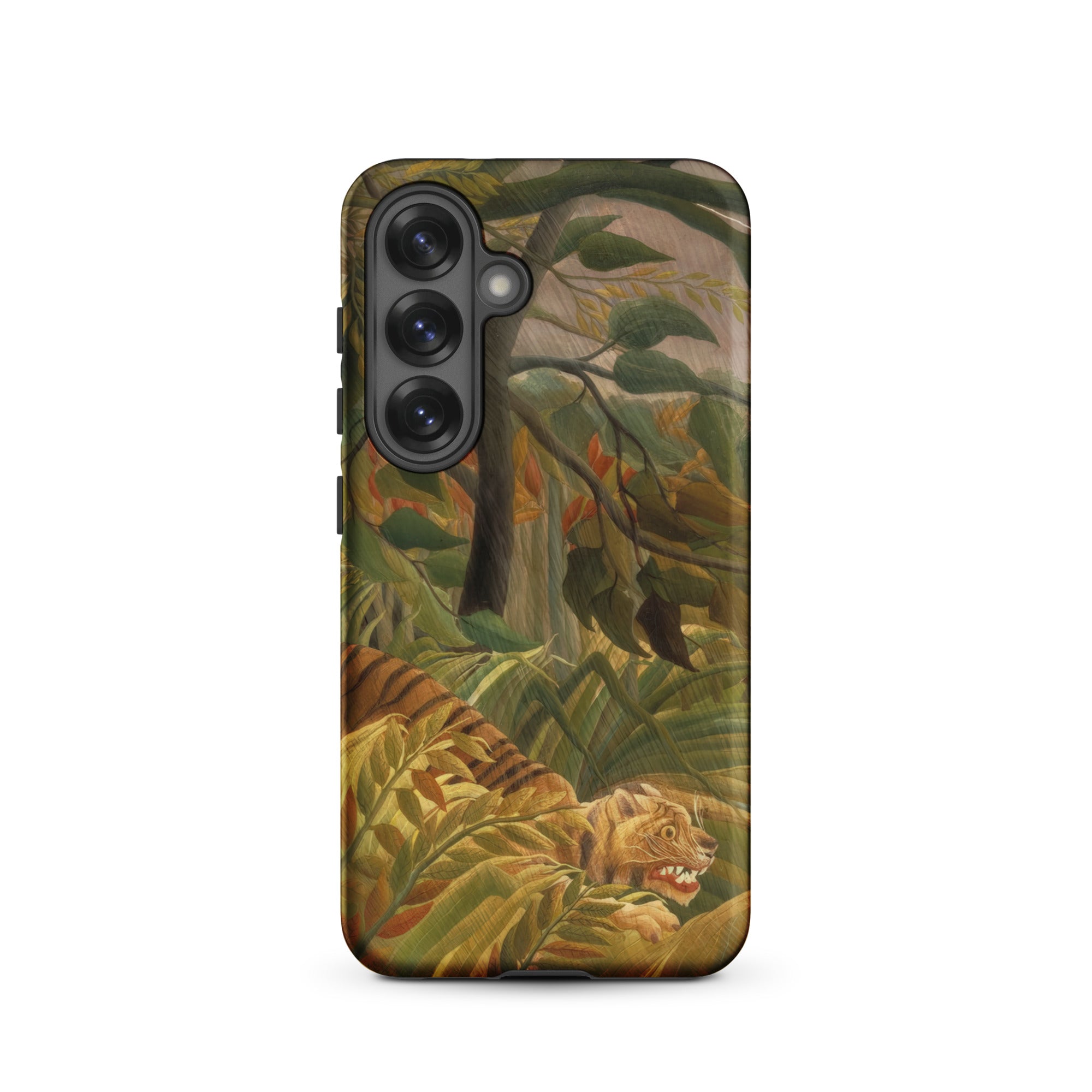 Tiger in a Tropical Storm Henri Rousseau Samsung Case, Galaxy S25 / Matte, Phone Case Jungle Tiger Design