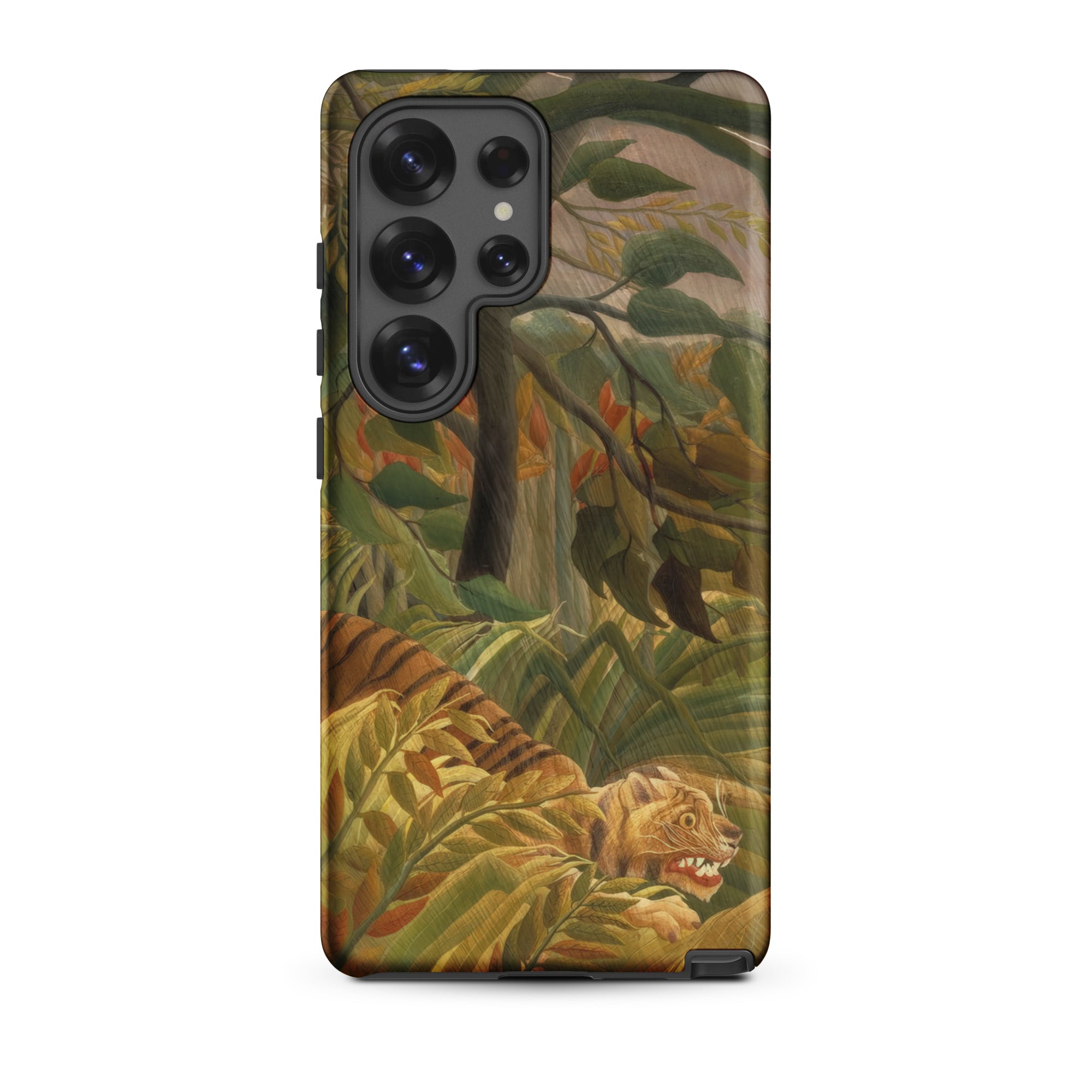 Tiger in a Tropical Storm Henri Rousseau Samsung Case, Galaxy S25 Ultra / Matte, Smartphone Nature Themed Protective Case