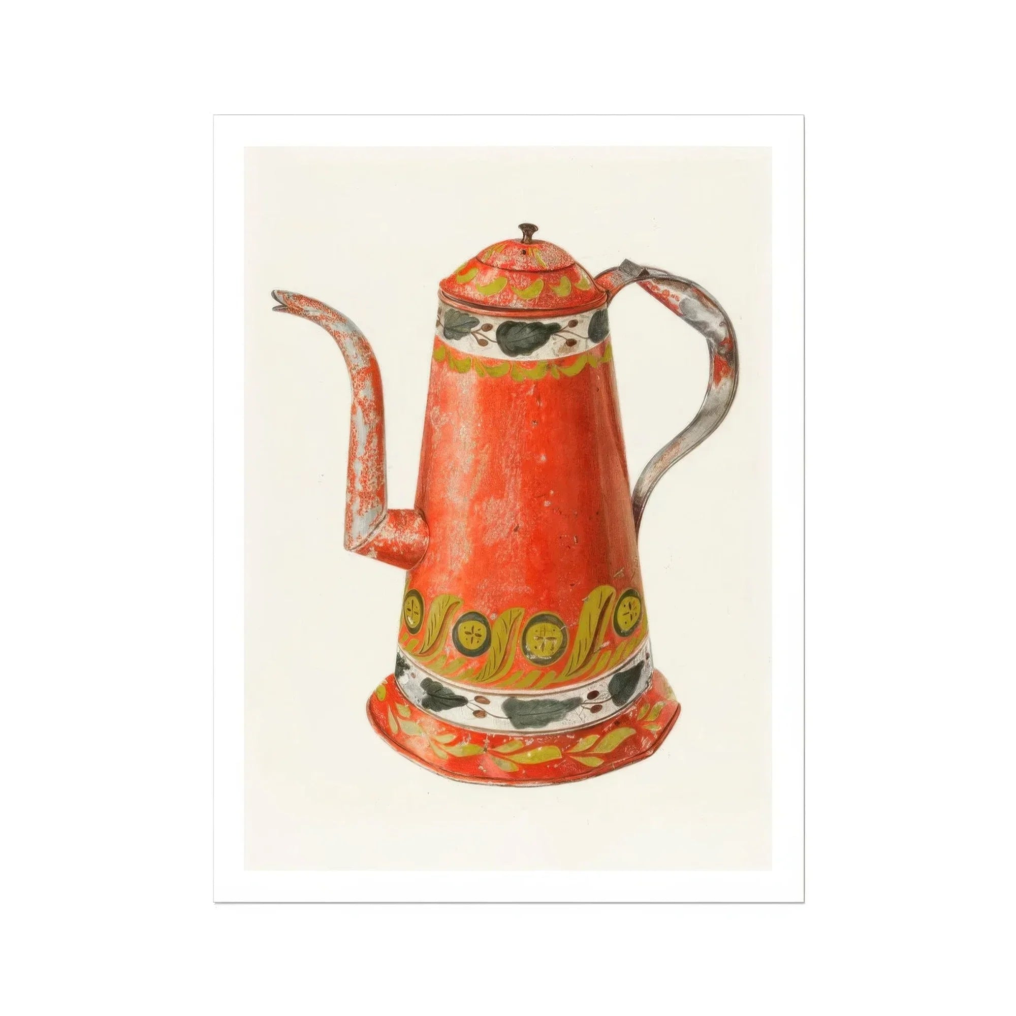 Tin Coffee Pot - Harry Grossen Kitchen Art Print Posters Prints & Visual Artwork