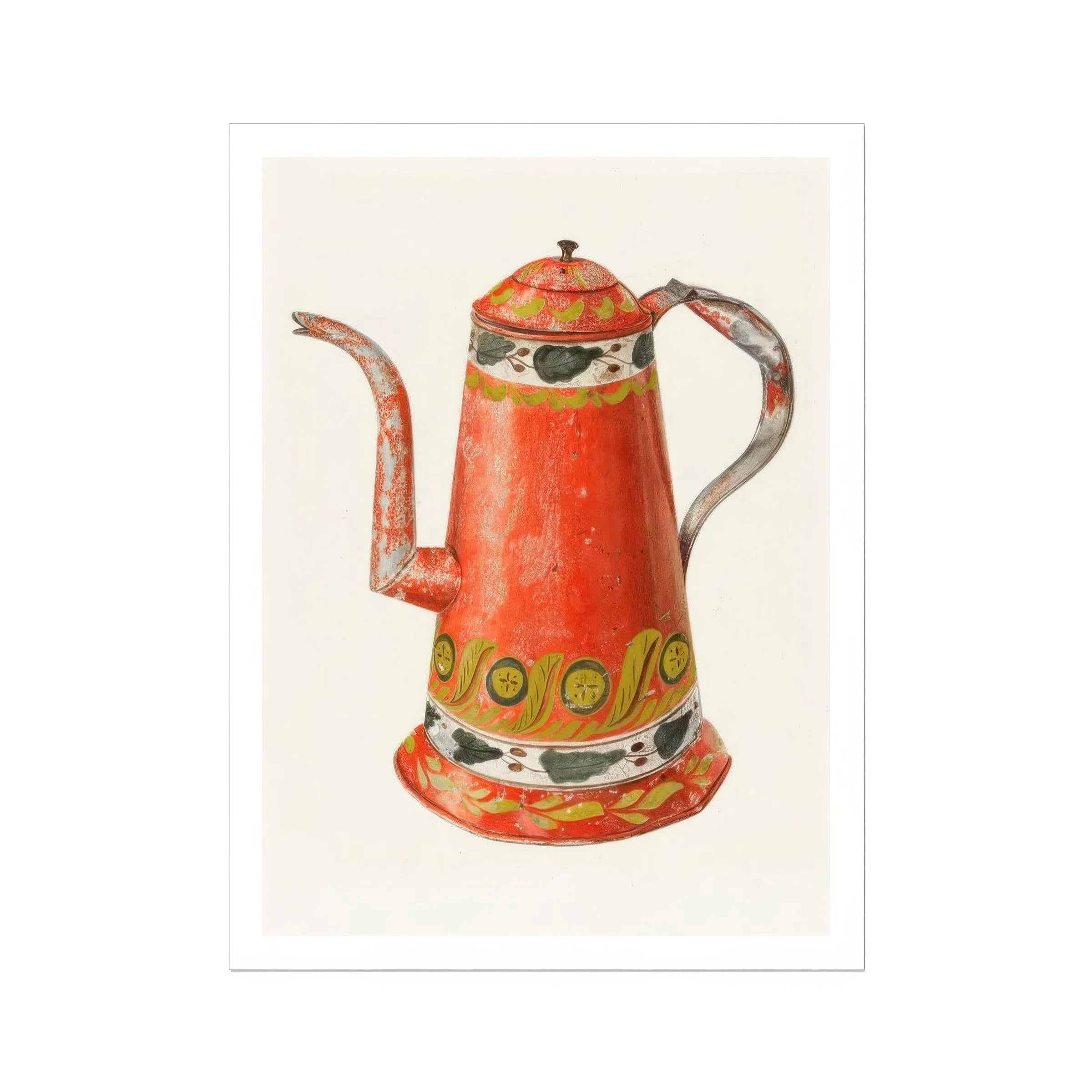 Tin Coffee Pot - Harry Grossen Kitchen Art Print