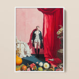 Tinker Tailor - Gay Lowbrow New Romantic Art Print / Canvas Framed Art Print Man 18th-century Style Black Coat Queer Baroque Portraiture,