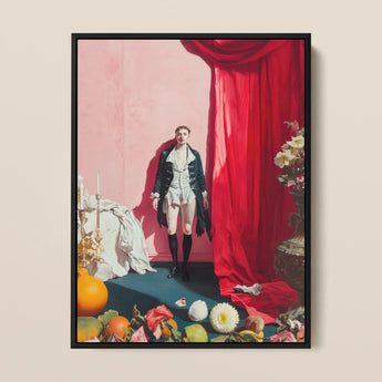 Tinker Tailor - Gay Lowbrow New Romantic Art Print / Canvas Framed Painting Man 18th-century Style Outfit Pink Wall Queer Baroque