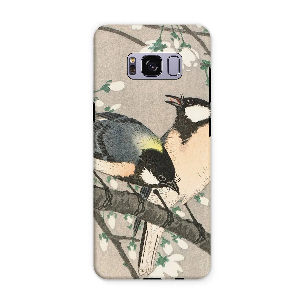 Tits On Cherry Branch - Bird Art Phone Case - Ohara Koson - Samsung Galaxy S8 Plus / Matte - Mobile Phone Cases