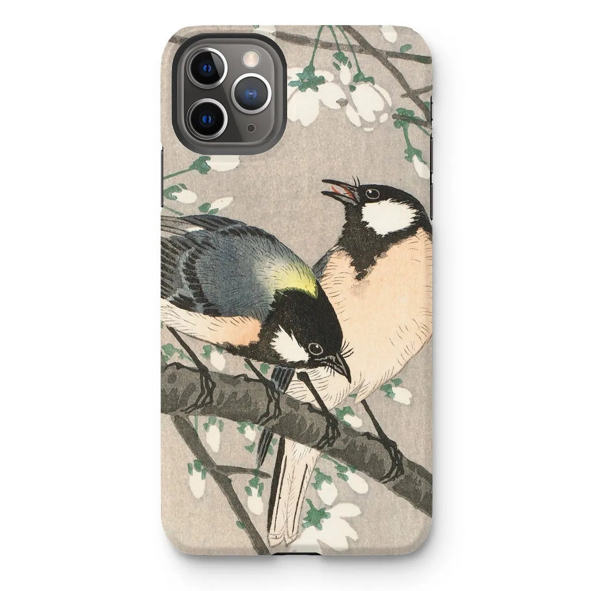 Tits On Cherry Branch - Bird Art Phone Case - Ohara Koson - Iphone 11 Pro Max / Matte - Mobile Phone Cases - Aesthetic