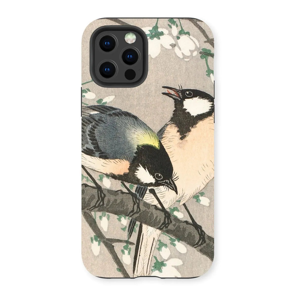 Tits On Cherry Branch - Bird Art Phone Case - Ohara Koson - Iphone 13 Pro / Matte - Mobile Phone Cases - Aesthetic Art