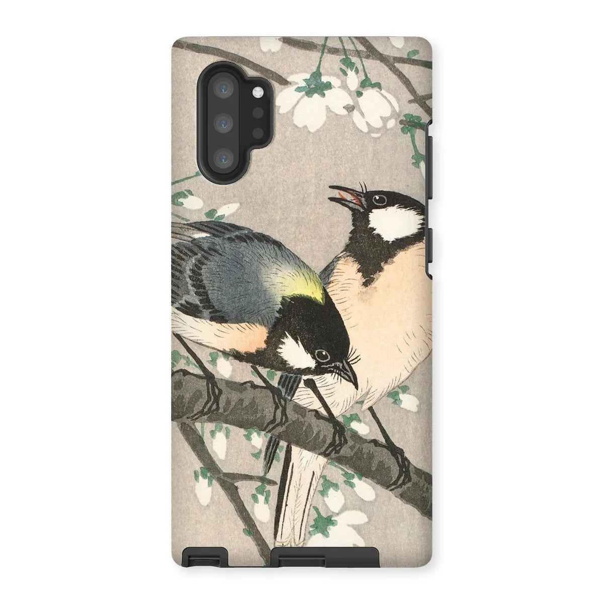 Tits On Cherry Branch - Bird Art Phone Case - Ohara Koson - Samsung Galaxy Note 10p / Matte - Mobile Phone Cases