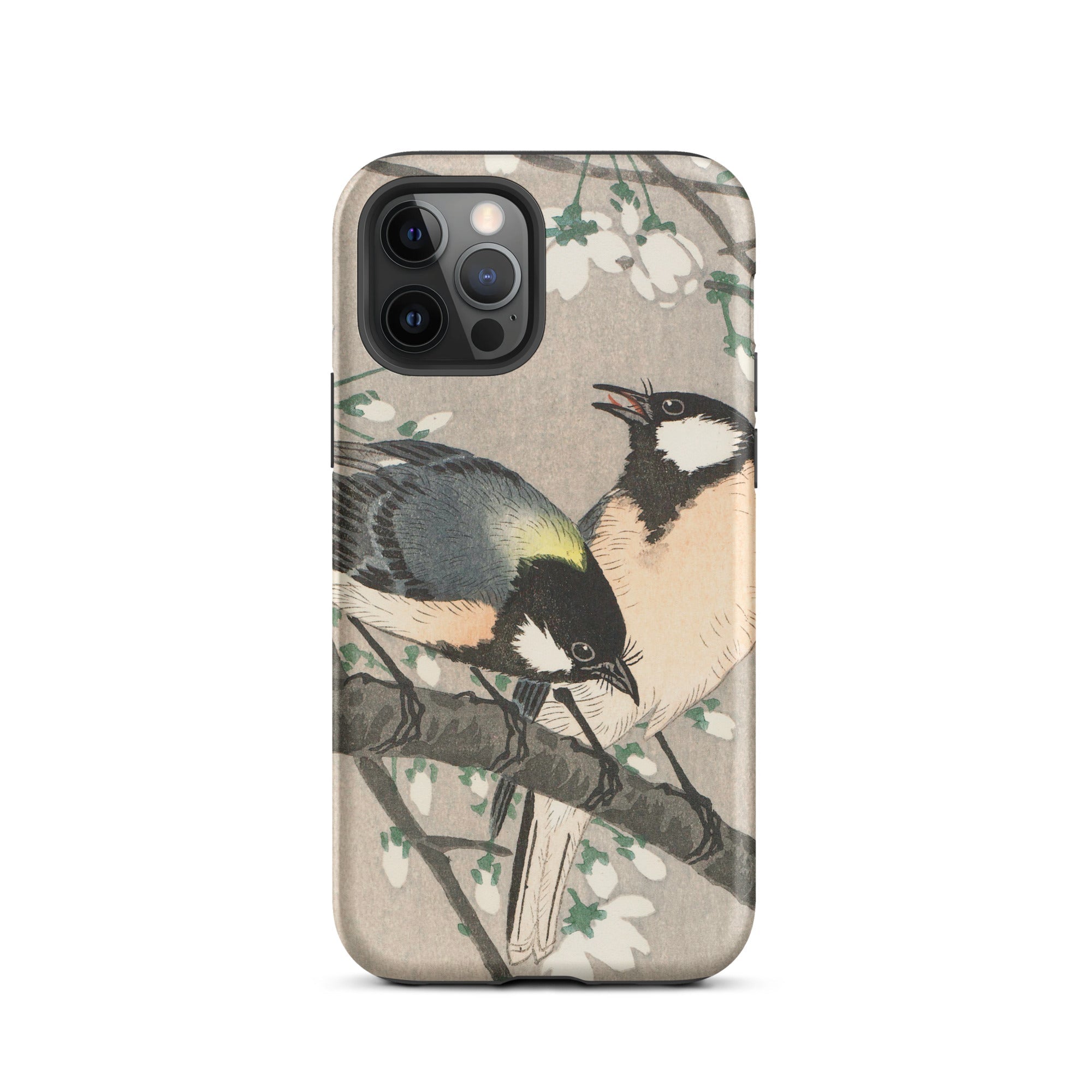 Tits on Cherry Branch Ohara Koson Iphone Case, 12 Pro / Matte, Bird Themed Phone Case