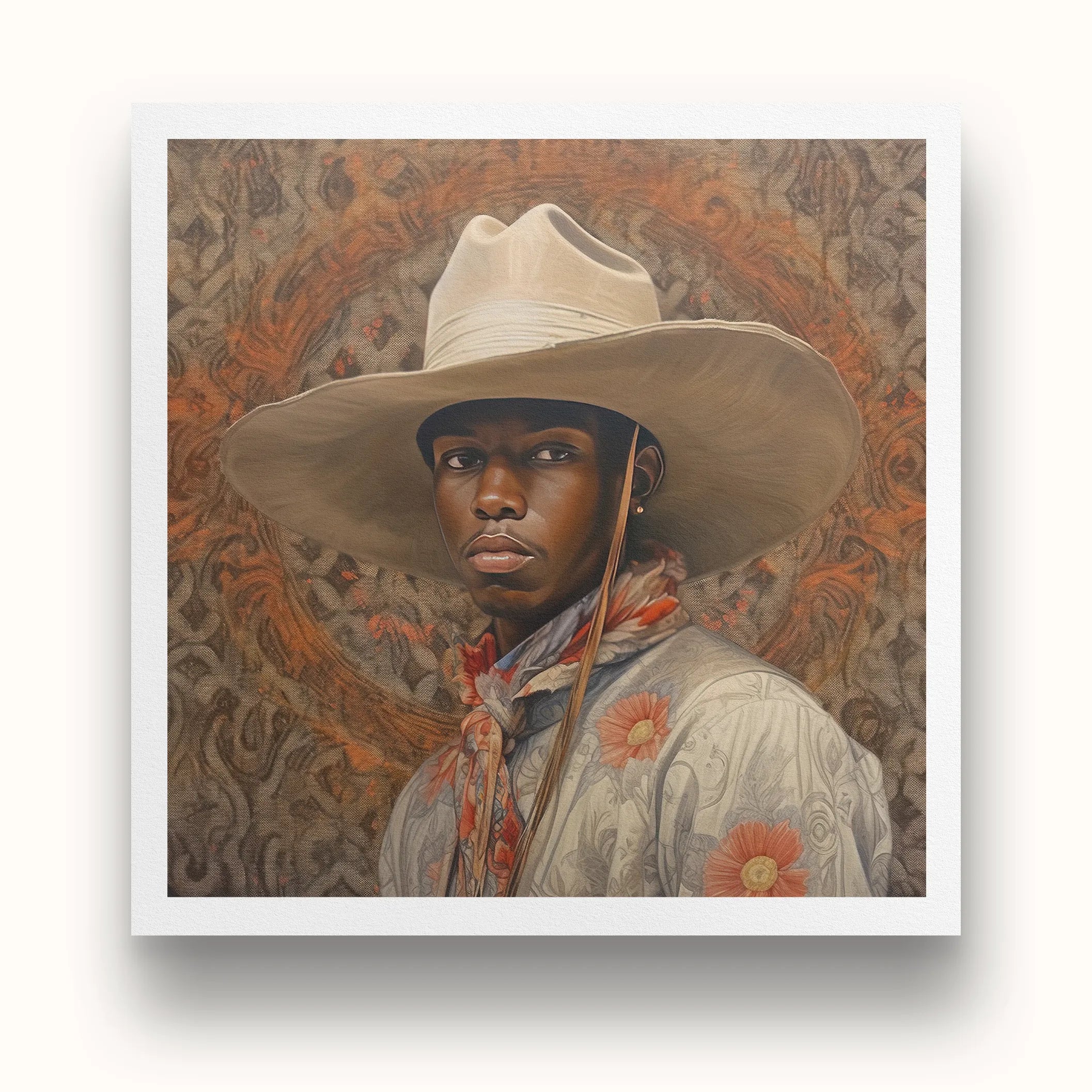 Titus - Gay Black Cowboy Art Print - Afroamerican Dandy - Posters Prints & Visual Artwork - Aesthetic Art