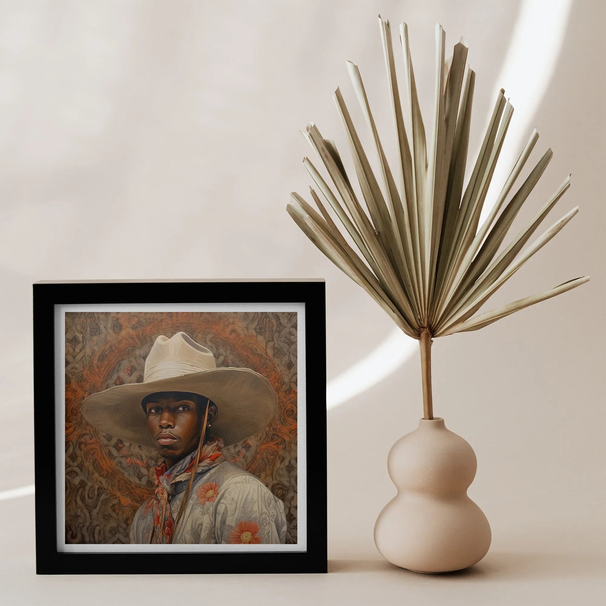 Titus - Gay Black Cowboy Dandy Aesthetic Art Print - 12’x12’ - Posters Prints & Visual Artwork - Aesthetic Art