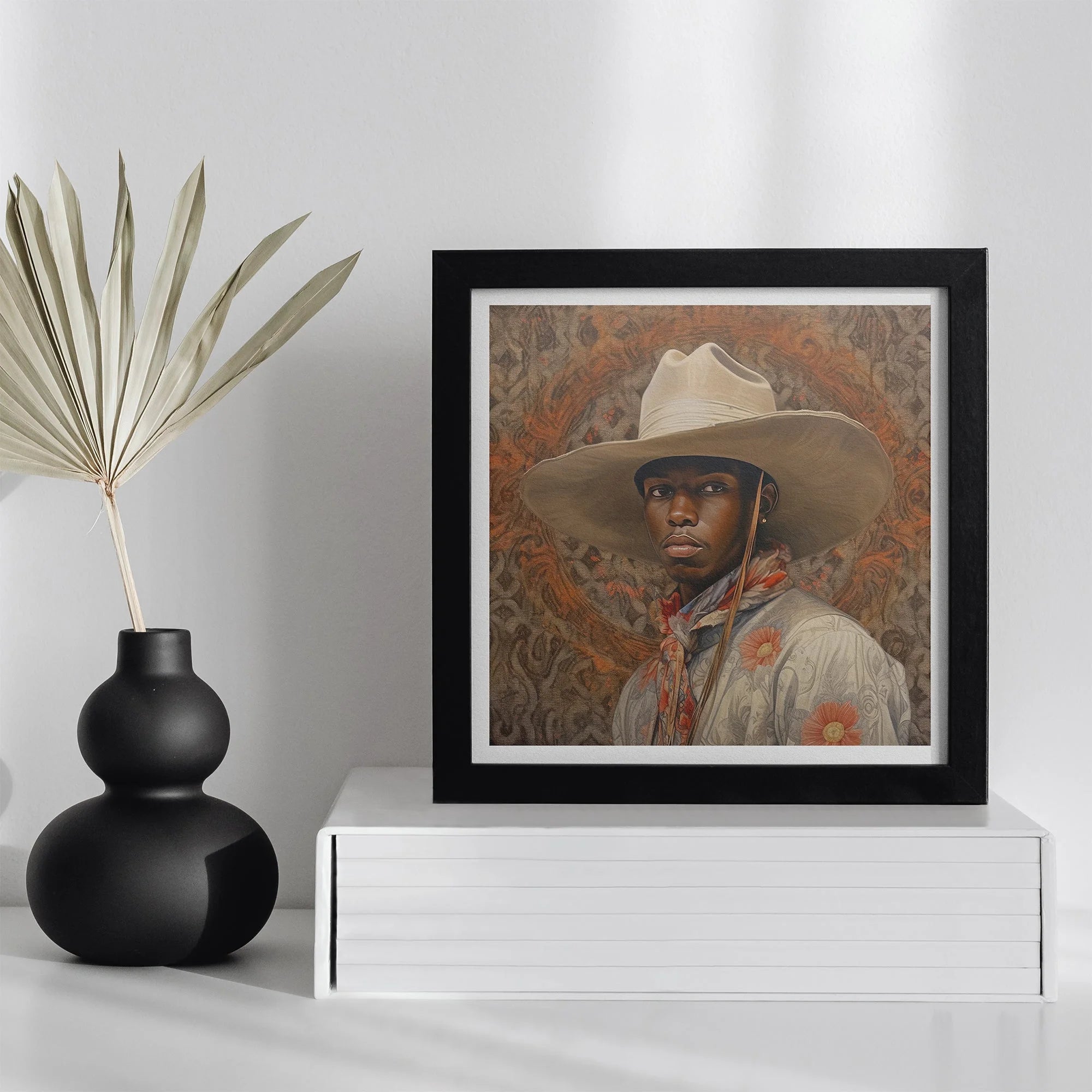 Titus - Gay Black Cowboy Dandy Aesthetic Art Print - 16’x16’ - Posters Prints & Visual Artwork - Aesthetic Art