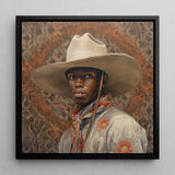 Titus - Gay Black Dandy Cowboy Art Print / Canvas, 12x12’’ / 31x31cm / Frame, Posters Prints & Visual Artwork, Toby Leon