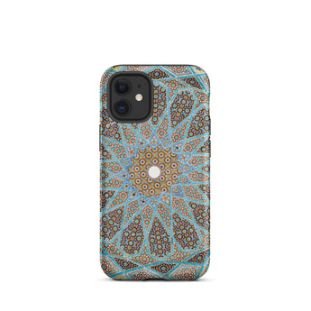 Tomb of Hafez - Shiraz Mosaic Ceiling Iphone Case, 12 Mini / Matte, Intricate Patterned Phone Case