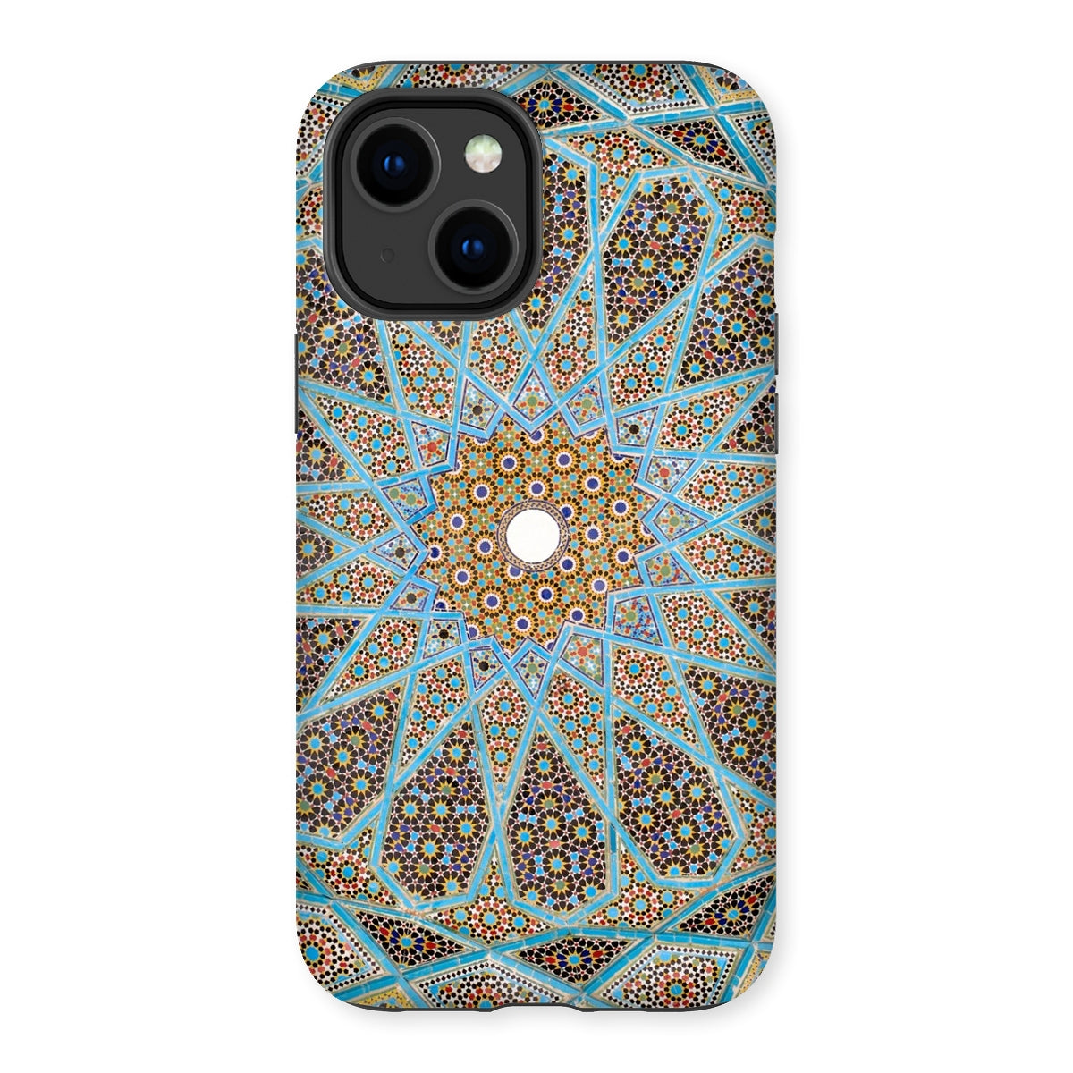 Tomb of Hafez - Shiraz Mosaic Ceiling Iphone Case, 14 Plus / Matte, Intricate Mosaic-patterned Phone Case