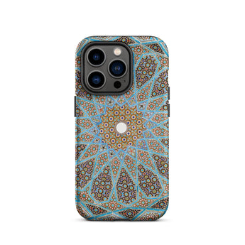 Tomb of Hafez - Shiraz Mosaic Ceiling Iphone Case, 14 Pro / Matte, Intricate Patterned Phone Case