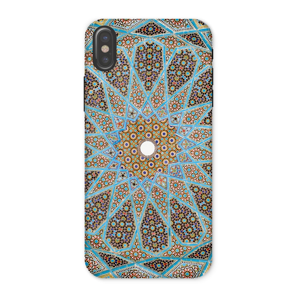 Tomb of Hafez - Shiraz Mosaic Ceiling Iphone Case, x / Matte, Intricate Mosaic-patterned Phone Case