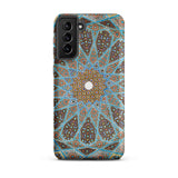 Tomb of Hafez - Shiraz Mosaic Ceiling Phone Case Samsung Galaxy S21 Plus / Matte Phone Case Intricate Symmetrical Geometric Pattern Shades