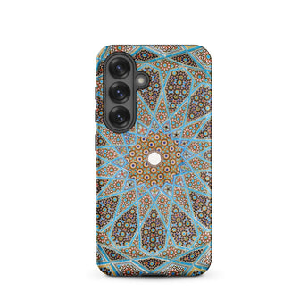 Tomb of Hafez - Shiraz Mosaic Ceiling Phone Case Samsung Galaxy S25 / Matte Phone Case Intricate Symmetrical Geometric Pattern Shades