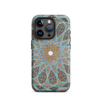 Tomb of Hafez - Shiraz Mosaic Ceiling Phone Case Iphone 15 Pro / Matte Patterned Iphone Case Shiraz Mosaic Ceiling, Forgotten Alphabets,