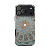 Tomb of Hafez - Shiraz Mosaic Ceiling Phone Case Iphone 17 Pro Max / Matte Blue Gold Mandala Geometric Patterns Made, Forgotten Alphabets,