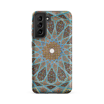 Tomb of Hafez - Shiraz Mosaic Ceiling Phone Case Samsung Galaxy S21 Fe / Matte Vibrant Intricately Designed Phone Case Detailed Geometric