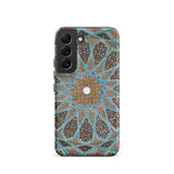 Tomb of Hafez - Shiraz Mosaic Ceiling Phone Case Samsung Galaxy S22 / Matte Intricate Symmetrical Geometric Pattern Shades Blue, Forgotten