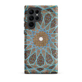 Tomb of Hafez - Shiraz Mosaic Ceiling Phone Case Samsung Galaxy S22 Ultra / Matte Vibrant Intricately Designed Phone Case Detailed Blue