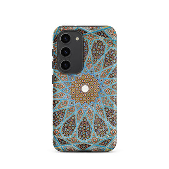 Tomb of Hafez - Shiraz Mosaic Ceiling Phone Case Samsung Galaxy S23 / Matte Phone Case Intricate Colorful Geometric Pattern Reminiscent