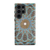 Tomb of Hafez - Shiraz Mosaic Ceiling Phone Case Samsung Galaxy S23 Ultra / Matte Phone Case Intricate Symmetrical Geometric Pattern Shades