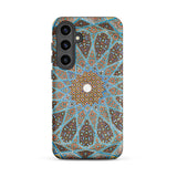 Tomb of Hafez - Shiraz Mosaic Ceiling Phone Case Samsung Galaxy S24 Plus / Matte Phone Case Intricate Symmetrical Geometric Pattern Shades