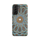 Tomb of Hafez Shiraz Mosaic Ceiling Samsung Case, Galaxy S21 Fe / Matte, Smartphone Case Intricate Mosaic Pattern Shades Blue Gold
