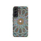 Tomb of Hafez Shiraz Mosaic Ceiling Samsung Case, Galaxy S22 / Matte, Smartphone Case Intricate Mosaic Pattern Shades Blue Gold