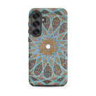 Tomb of Hafez Shiraz Mosaic Ceiling Samsung Case, Galaxy S25 Plus / Matte, Phone Case Intricate Mosaic Pattern Shades Blue Gold