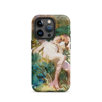 Tommies Bathing 2 - John Singer Sargent Phone Case Iphone 15 Pro / Matte Artistic Phone Case John Singer Sargent, Sargent’s Tommies Strip,