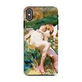 Tommies Bathing 2 - John Singer Sargent Phone Case Iphone Xs Max / Matte Phone Case Watercolor-style Painting Figure Natural John Singer