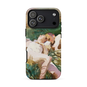 Tommies Bathing 2 - John Singer Sargent Phone Case Iphone 17 Pro Max / Matte Iphone 12 Pro Max Case Watercolor Design Two John Singer