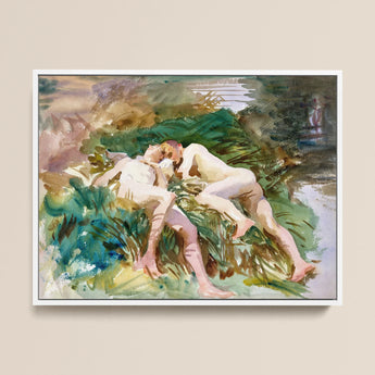 Tommies Bathing - John Singer Sargent Art Print / Canvas, 16x12’’ / 41x31cm / White Frame, Posters Prints & Visual Artwork, Toby Leon