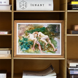 Tommies Bathing - John Singer Sargent Art Print, Framed Impressionist-style Painting Figures Dreamy Outdoor Green Foliage