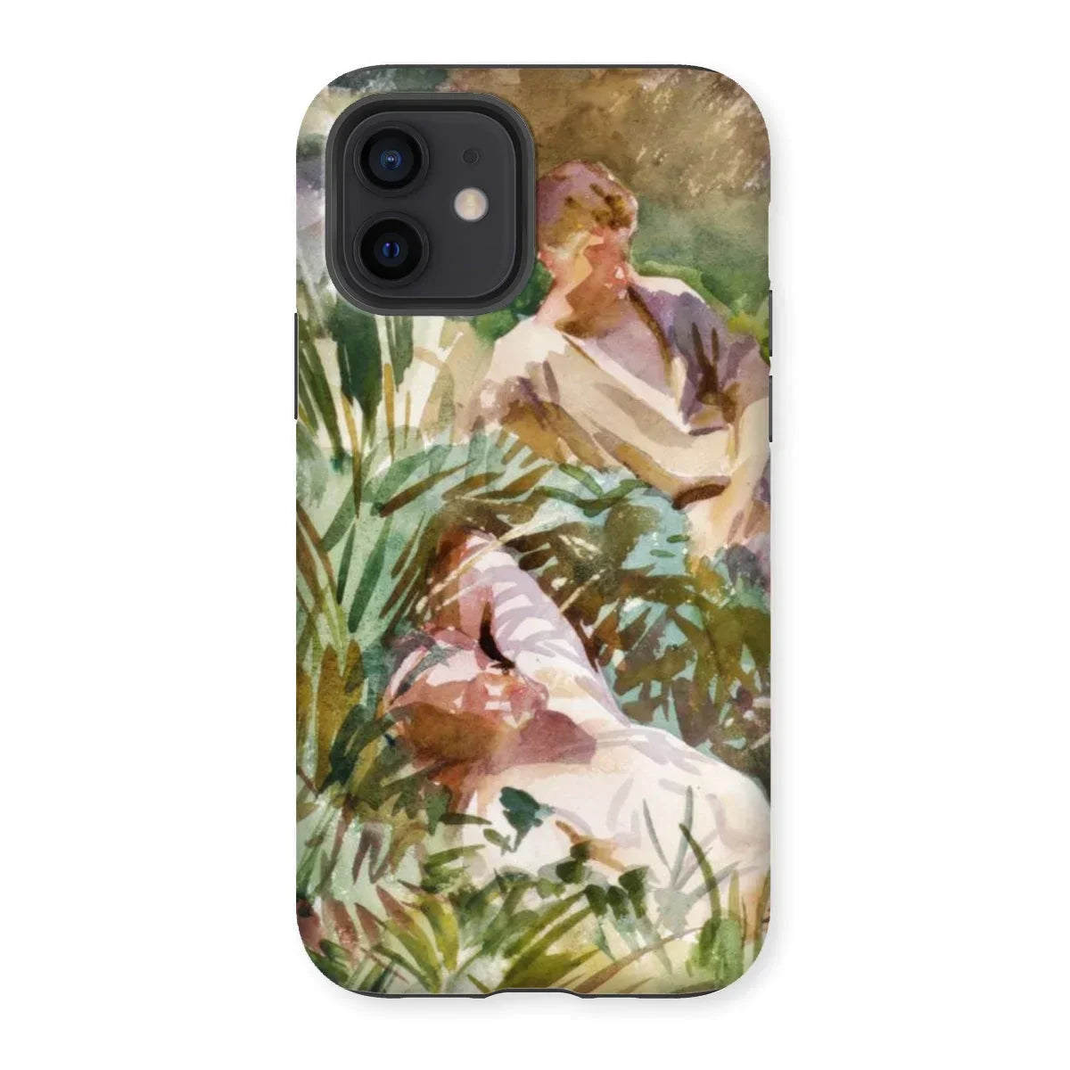 Tommies Bathing - John Singer Sargent Iphone Case, 12 / Matte, Phone Case Painterly Image People Lush Garden