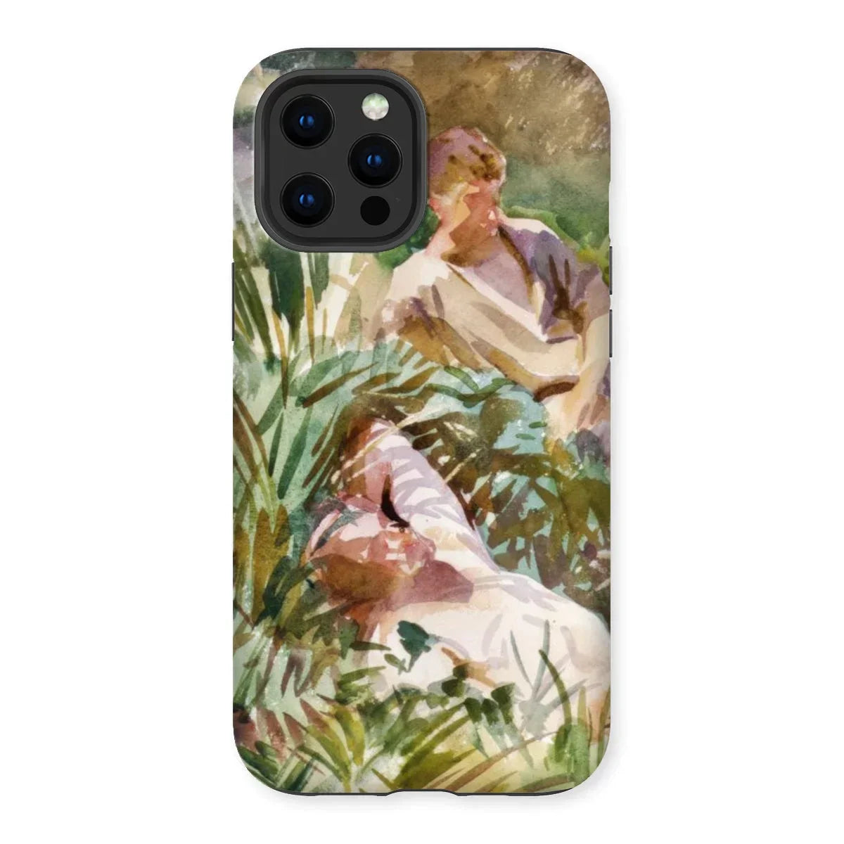 Tommies Bathing - John Singer Sargent Iphone Case, 12 Pro Max / Matte, Phone Case Impressionistic Painting People Lush Garden