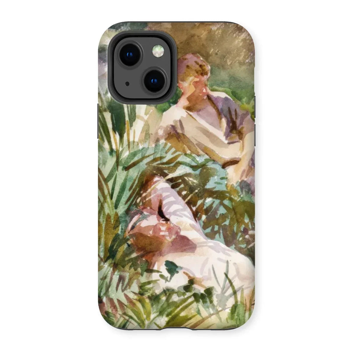 Tommies Bathing - John Singer Sargent Iphone Case, 13 / Matte, Phone Case Painterly Image People Lush Garden