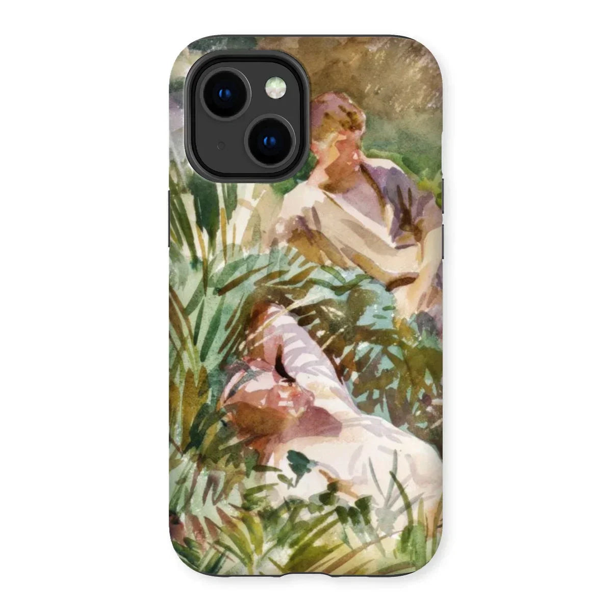 Tommies Bathing - John Singer Sargent Iphone Case, 14 Plus / Matte, Phone Case Painterly Image People Lush Garden