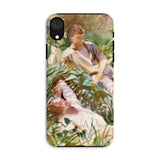 Tommies Bathing - John Singer Sargent Iphone Case, Xr / Matte, Phone Case Painterly Image People Among Lush Foliage