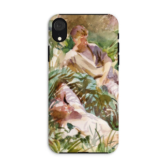 Tommies Bathing - John Singer Sargent Iphone Case, Xr / Matte, Phone Case Painterly Image People Among Lush Foliage