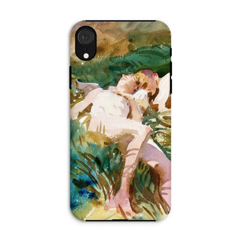 Tommies Bathing - John Singer Sargent Iphone Case, Xr / Matte, Phone Case Watercolor-style Painting Figure Amid Foliage