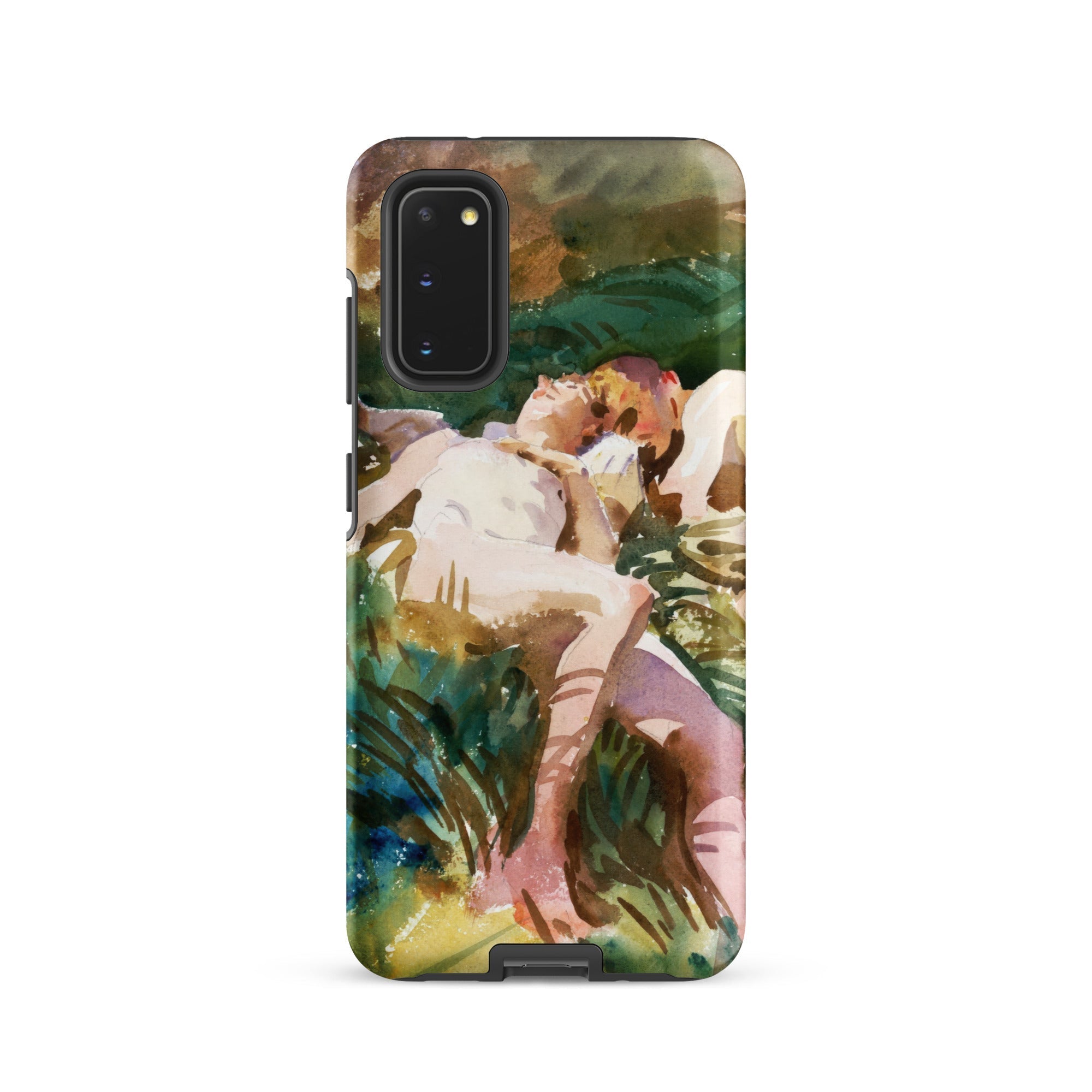 Tommies Bathing John Singer Sargent Samsung Case, Galaxy S20 / Matte, Smartphone Case Watercolor Painting Two Figures Natural