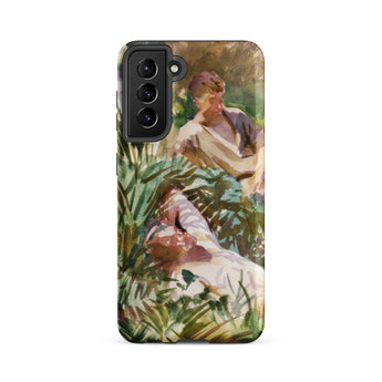 Tommies Bathing - John Singer Sargent Samsung Case, Galaxy S21 Fe / Matte, Smartphone Case Painting Two Figures Landscape