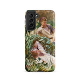 Tommies Bathing - John Singer Sargent Samsung Case, Galaxy S21 / Matte, Smartphone Case Impressionistic Painting Two Figures Garden