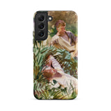 Tommies Bathing - John Singer Sargent Samsung Case, Galaxy S22 Plus / Matte, Smartphone Case Painted Scene Two Figures Among Foliage