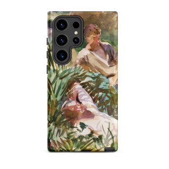 Tommies Bathing - John Singer Sargent Samsung Case, Galaxy S24 Ultra / Matte, Phone Case Painted Scene Two People Field Green