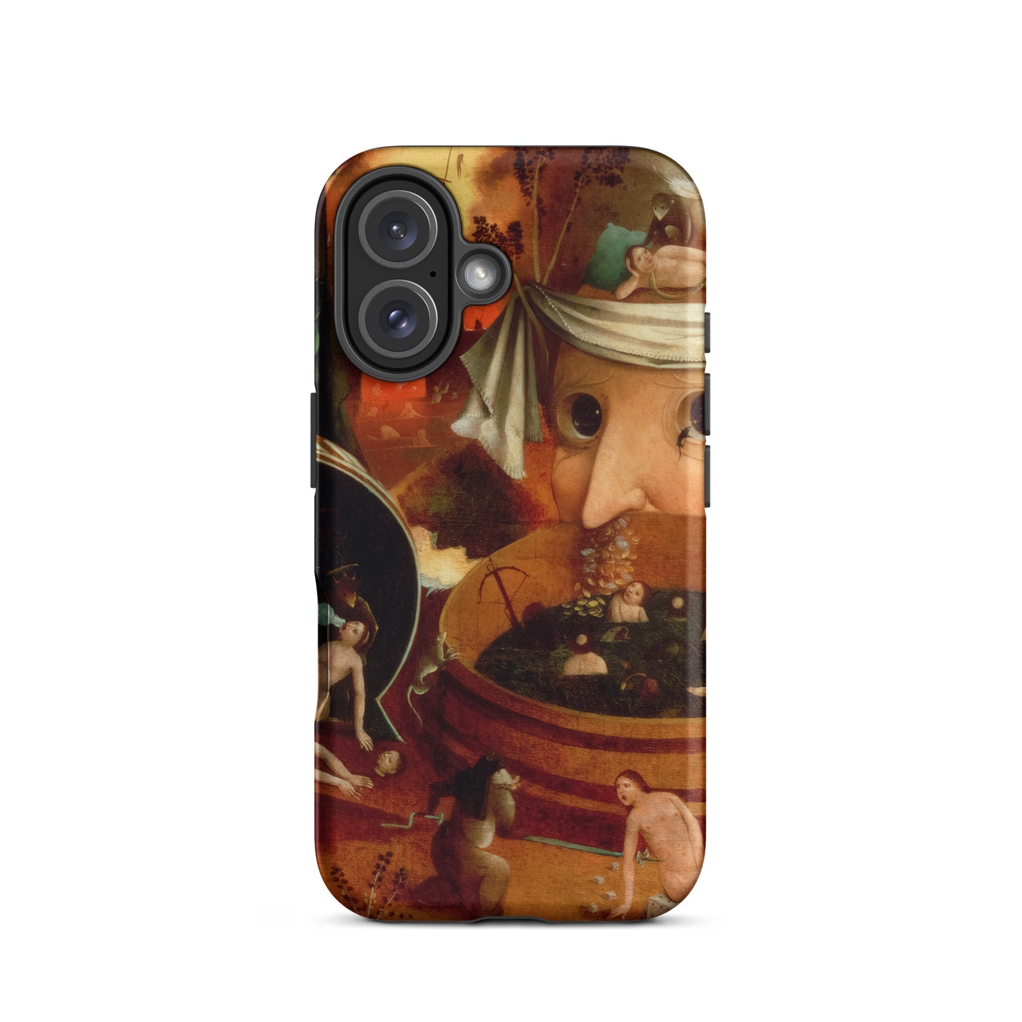 Tondal’s Vision - Hieronymus Bosch Iphone Case, 16 / Matte, Phone Case Detailed Painting Grotesque Figures